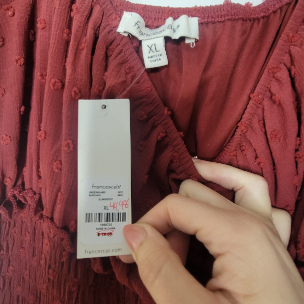 Francesca's Collections Red Maxi Dress